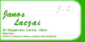 janos laczai business card